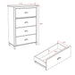 Yaletown 4-Drawer Chest in White