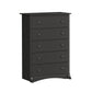 Modubox Drawer Chest Washed Black Sonoma 5-Drawer Chest - Available in 5 Colours