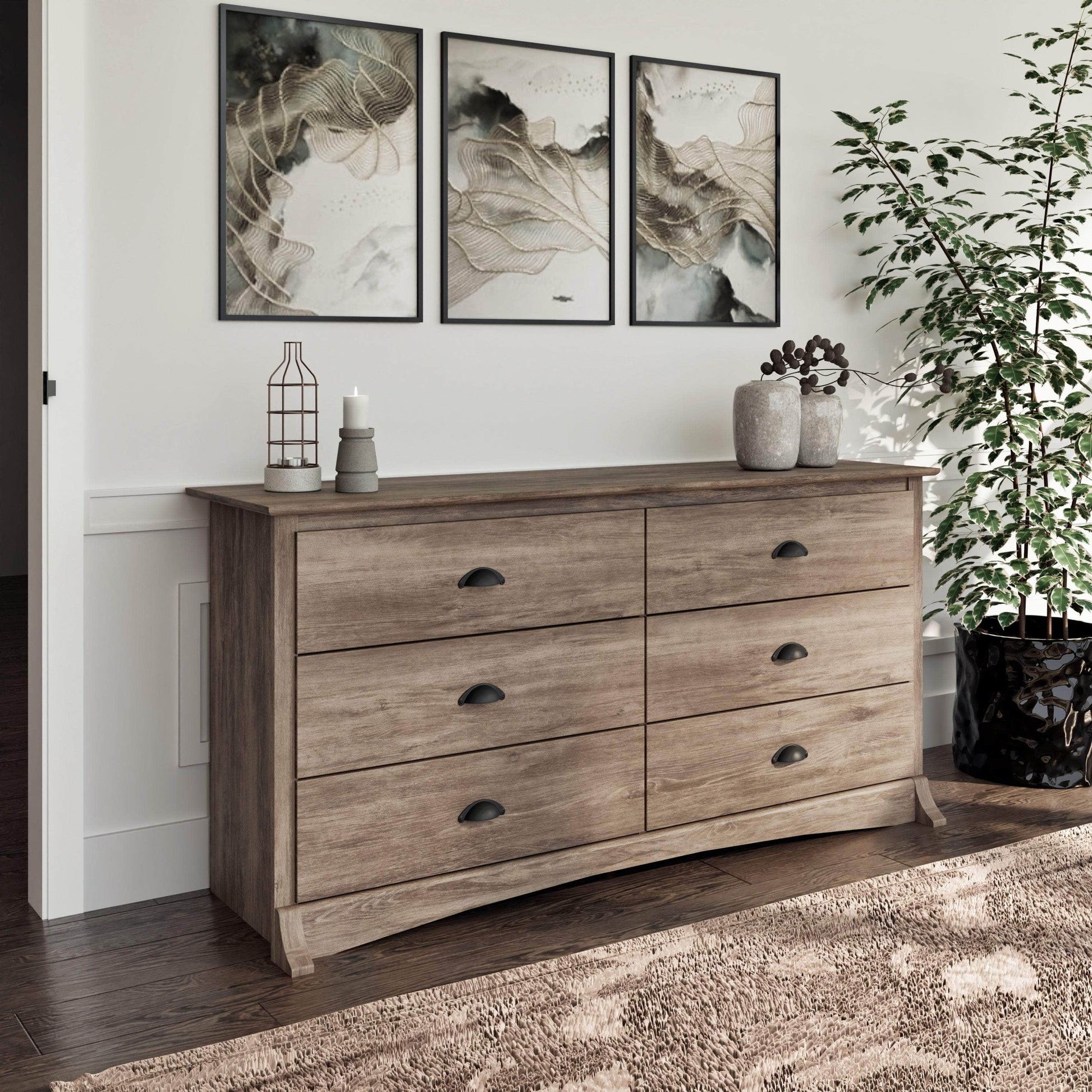 Modubox Dresser Sonoma 6-Drawer Dresser - Available in 5 Colours