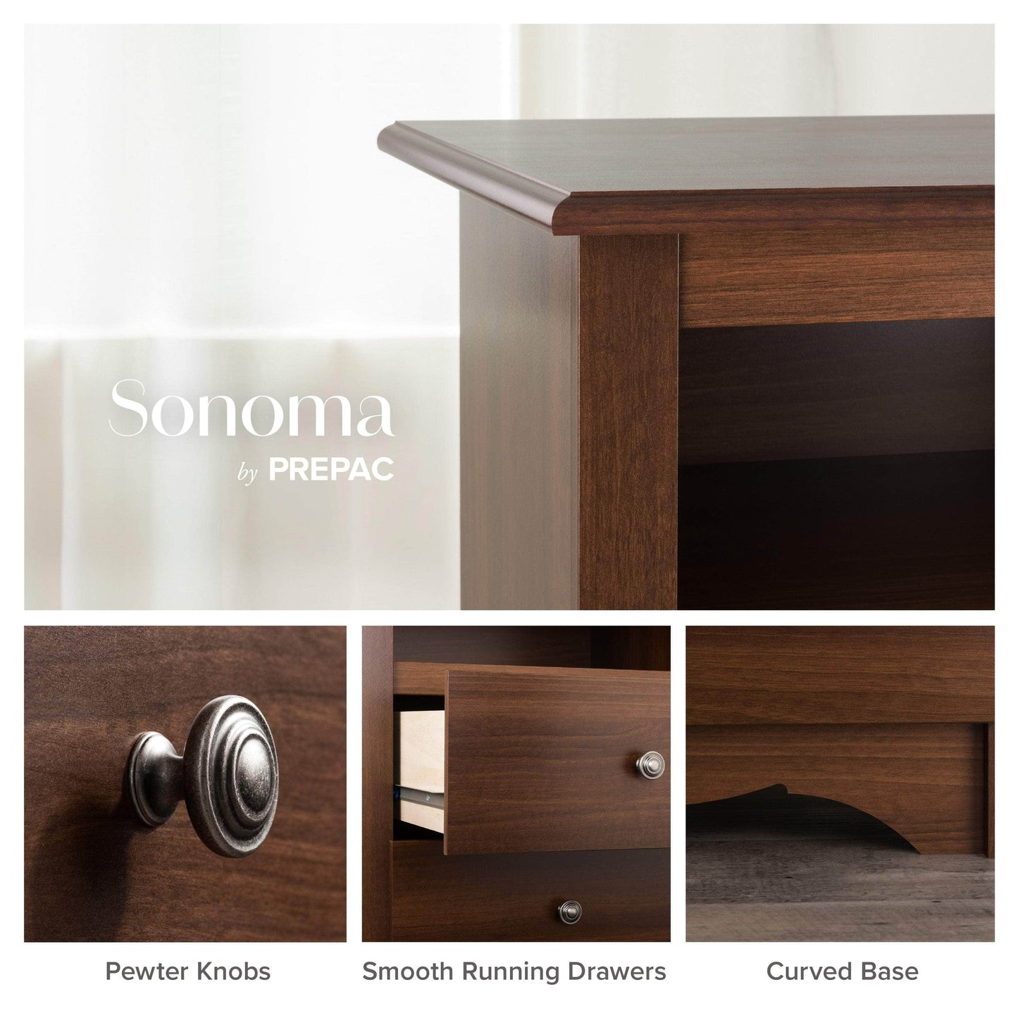 Modubox Dresser Sonoma 6-Drawer Dresser - Available in 4 Colours