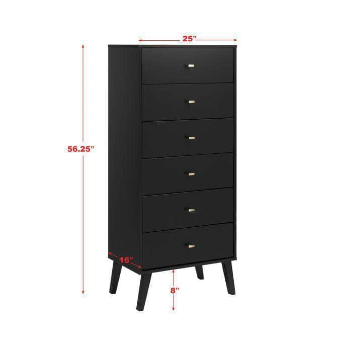 Pending - Modubox Drawer Chest Milo MCM Tall 6-Drawer Chest - Available in 3 Colours