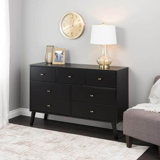 Pending - Modubox Dresser Black Milo 7-Drawer Dresser - Available in 3 Colours