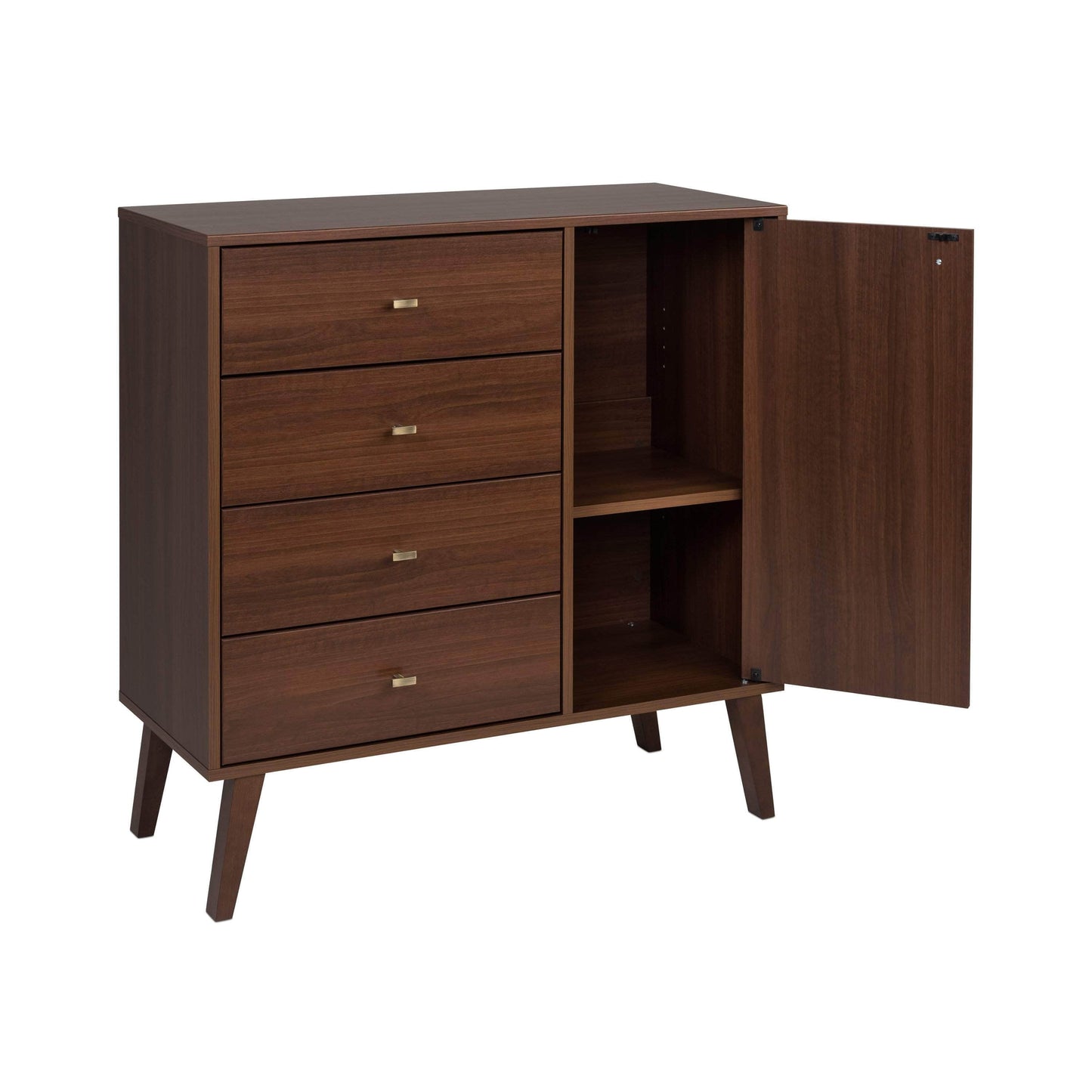 Pending - Review Drawer Chest Milo MCM 4 Drawer Chest with Door - Available in 4 Colours