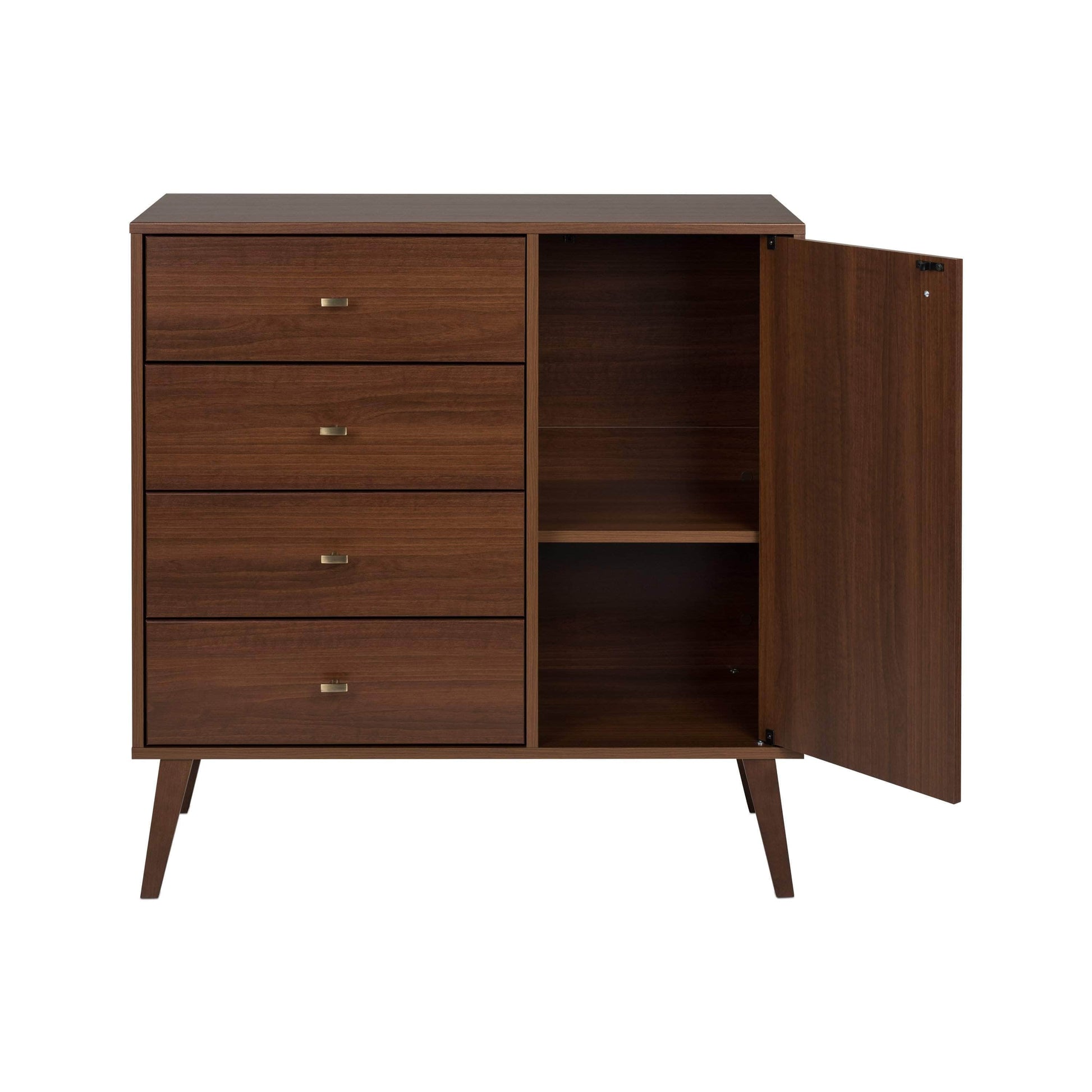 Pending - Review Drawer Chest Milo MCM 4 Drawer Chest with Door - Available in 4 Colours