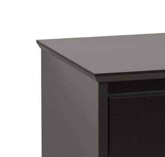 Prepac Coal Harbor Bedroom Black Coal Harbor 3 Drawer Tall Nightstand - Multiple Options Available